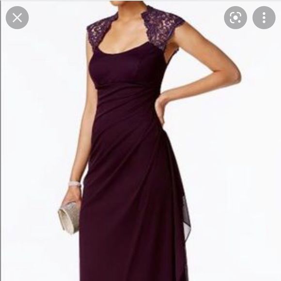 Xscape Dresses & Skirts - Xscape Joanna Chen formal purple ruched dress size 10